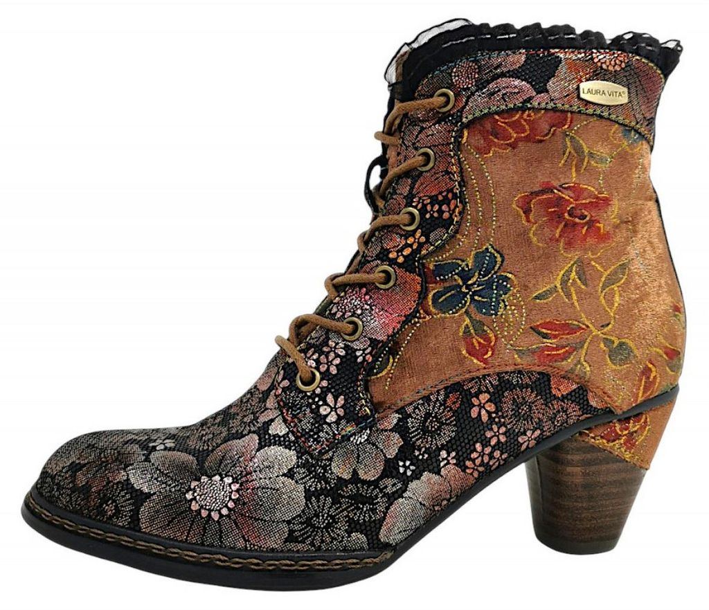 Laura Vita  Damenschuhe Schnürstiefelette Metallic Freizeit Produktbild 