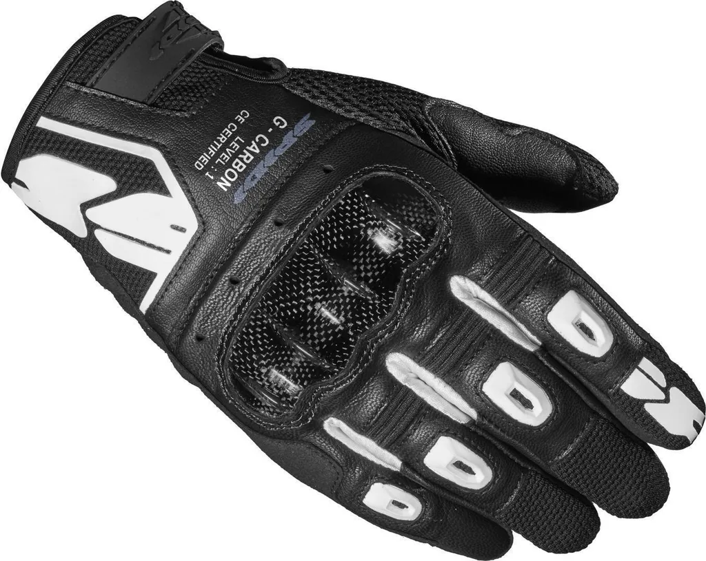 Gants moto sportifs Spidi G-Carbon Noir L - Confort et grip pour circuit