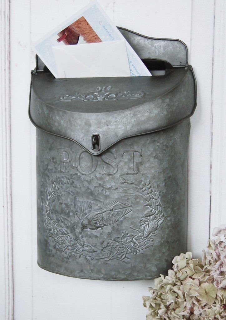 Bezaubernder Briefkasten Zink Vogel, Postkasten, Shabby Chic