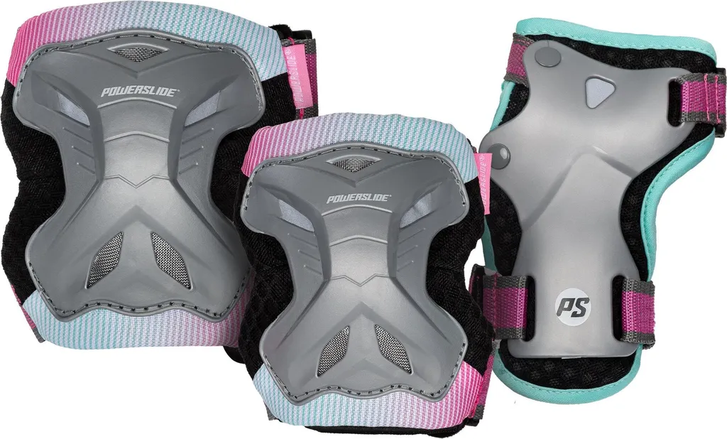 Kit protection Powerslide Pro enfant avec coques rigides et mousse EVA