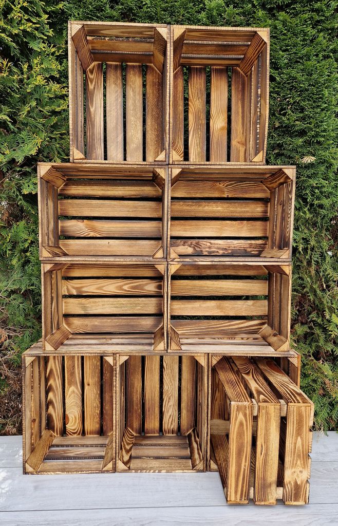 Dřevěná bedýnka 40x30x23 cm komplet 10 ks – dekorativní Obrázek produktu 