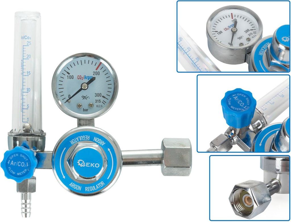 GEKO Redukční ventil CO2/Argon W21,8" s průtokoměrem G80075 Obrázek produktu 