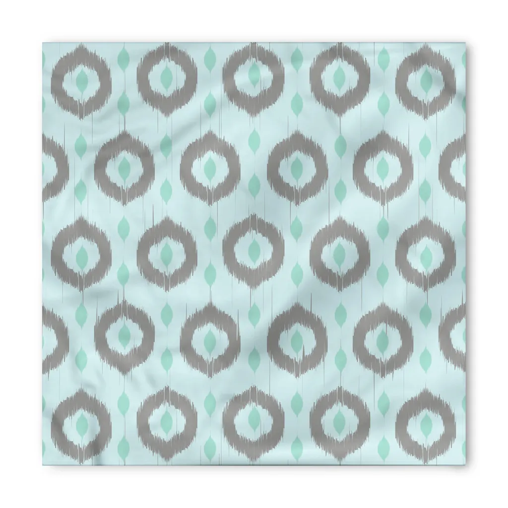 ABAKUHAUS Bandana per animali domestici Seafoam, motivo Ikat, 40x40 cm, Seafoam Sea Green Taupe - 3
