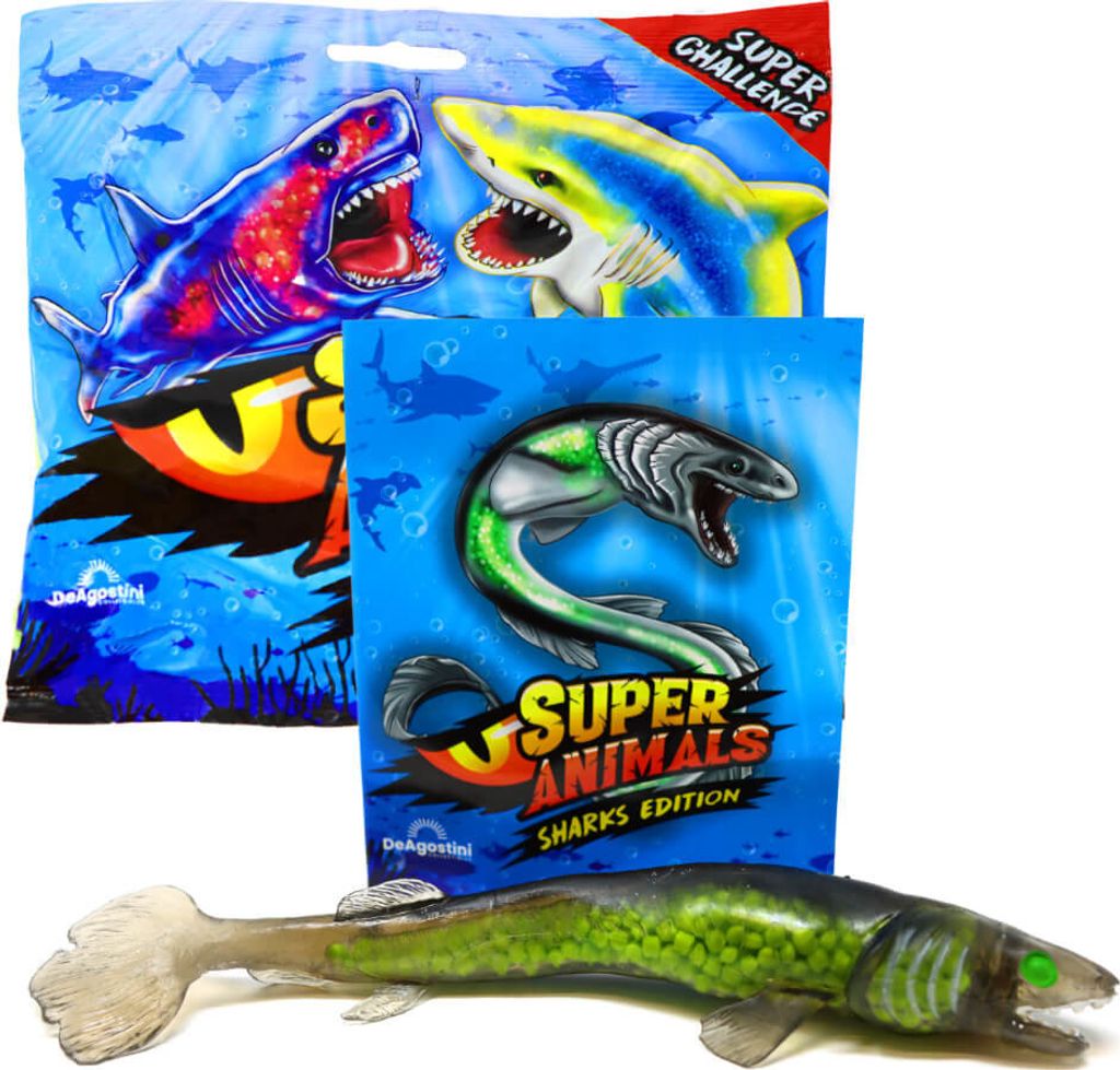 DeAgostini Super Animals - Sharks Edition - Sammelfigur Hai - Figur 1. Kragenhai (Crunchy)