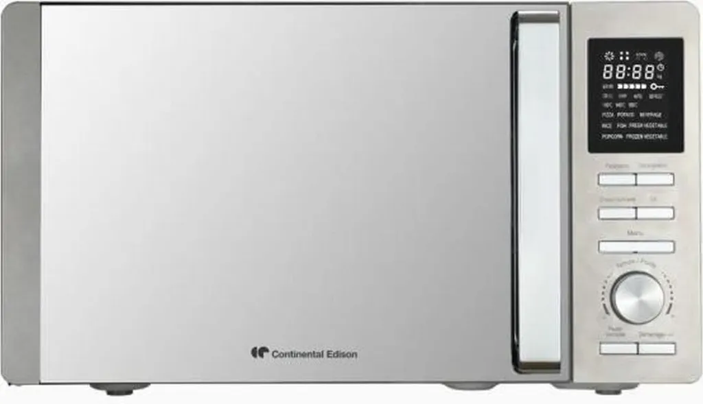 Micro-ondes Gril Continental Edison 25L Silver 900W - Idéal pour la Famille