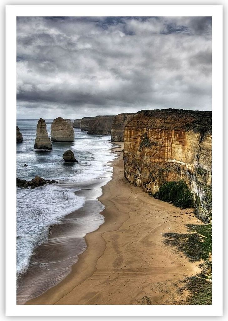 Poster - Poster ohne Rahmen - Strand Ozean Landschaft - 70x100 cm - Wand Bild - Wanddeko - Wandbilder - Kunstposter - Wandposter - Bilder - Kunstdr...