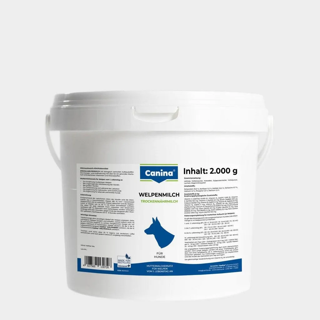Lait pour chiots Canina 2kg contre les carences et pour digestion facile