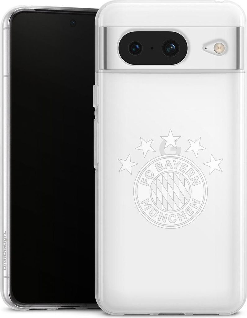 DeinDesign Handyhülle für Google Pixel 8 Silikon Hülle Case Smartphone Schutzhülle FC Bayern München FCB transparent