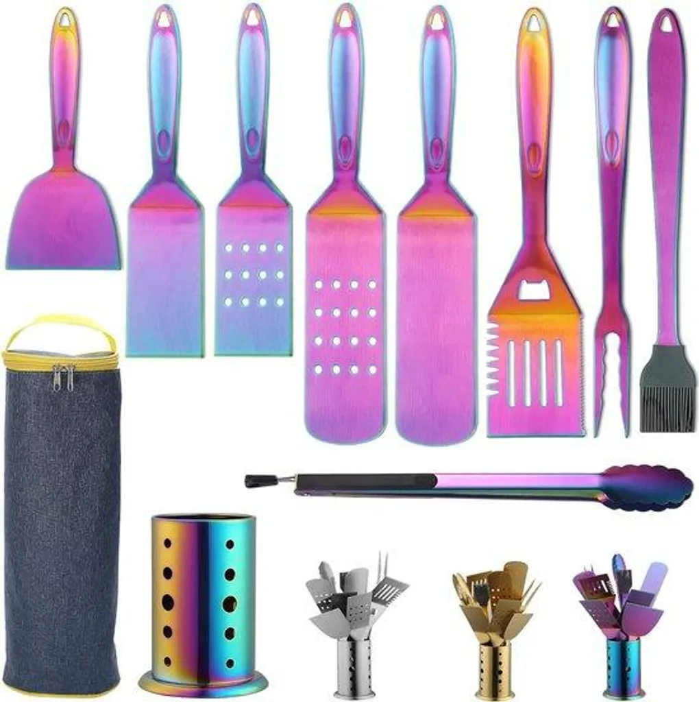 Set barbecue 10 pièces pour grillades d'été et pique-nique en famille