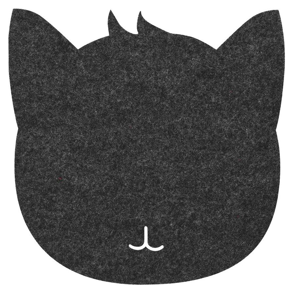 Katzenform, antistatische Filze, Tisch-Mauspad, Büro, staubdicht, Schreibtischunterlage, dunkelgrau