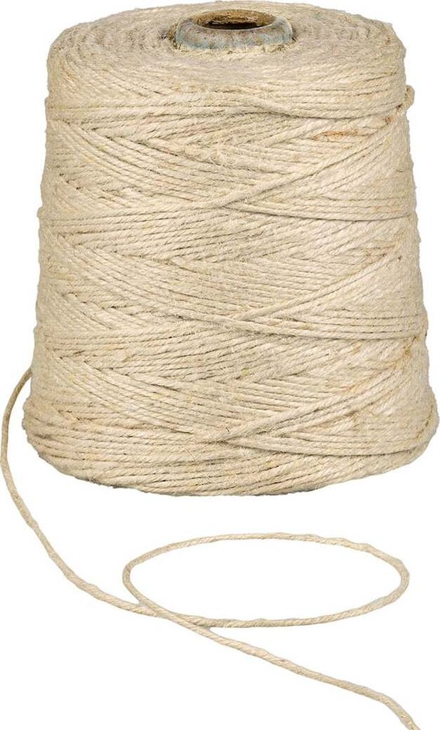 Fil de jute blanc, 500 m, 2 mm, 1 kg, fil de jute pour Image du produit 