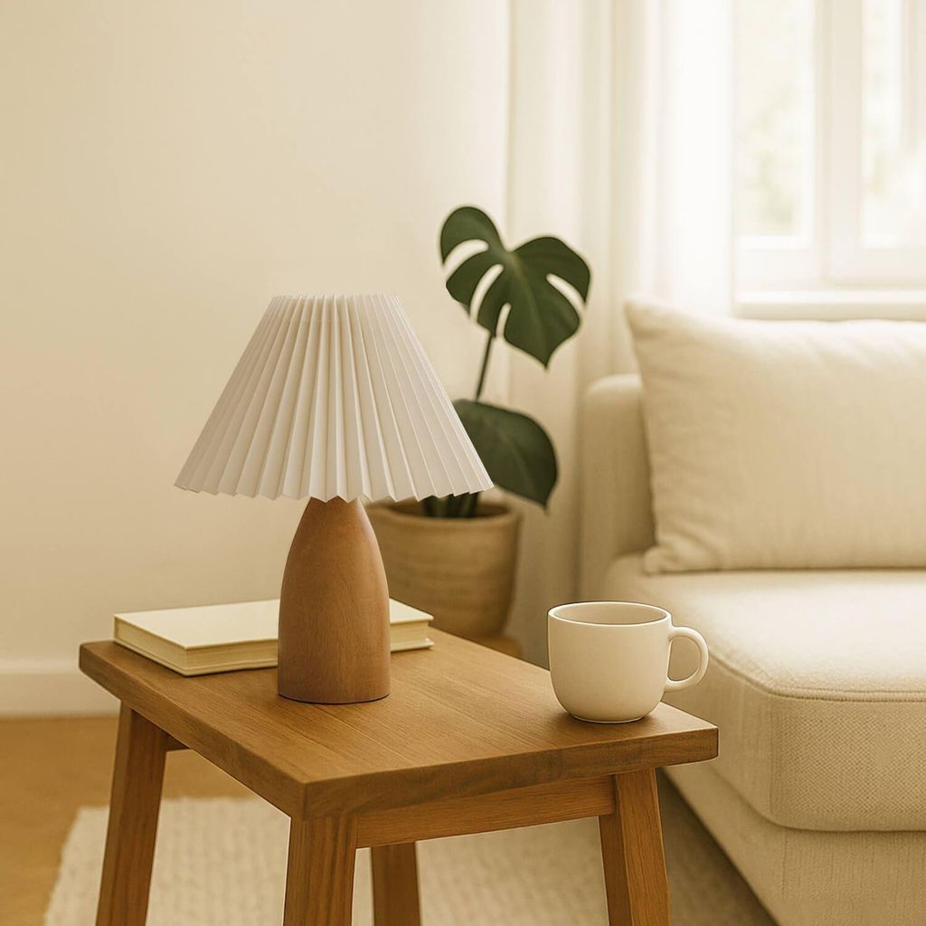 Opviq, 242048, Tischlampe, Creme, PVC, 22 x 30 cm