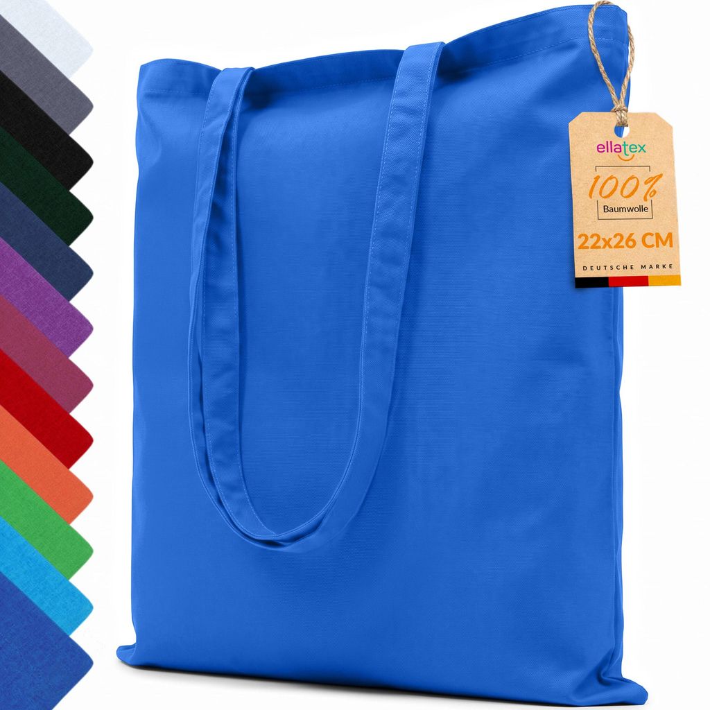 EllaTex Baumwolltasche 22x26 cm – Stoffbeutel aus 100% Produktbild 
