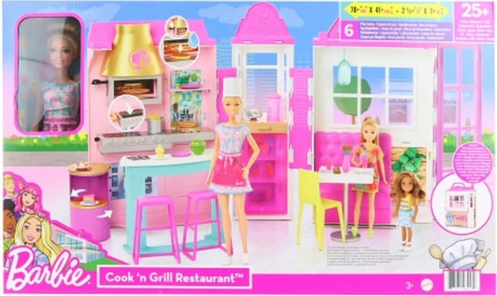 Barbie Bistro Restaurant 25 accessoires avec poupée blonde articulée - 15