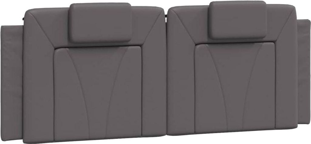 vidaXL Kopfteil-Kissen "Viana" Grau 120 cm Kunstleder