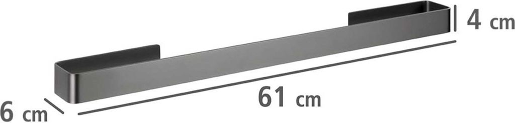 WENKO Handtuch Halter Stange Aluminium Bad Selbstklebend Produktbild 6