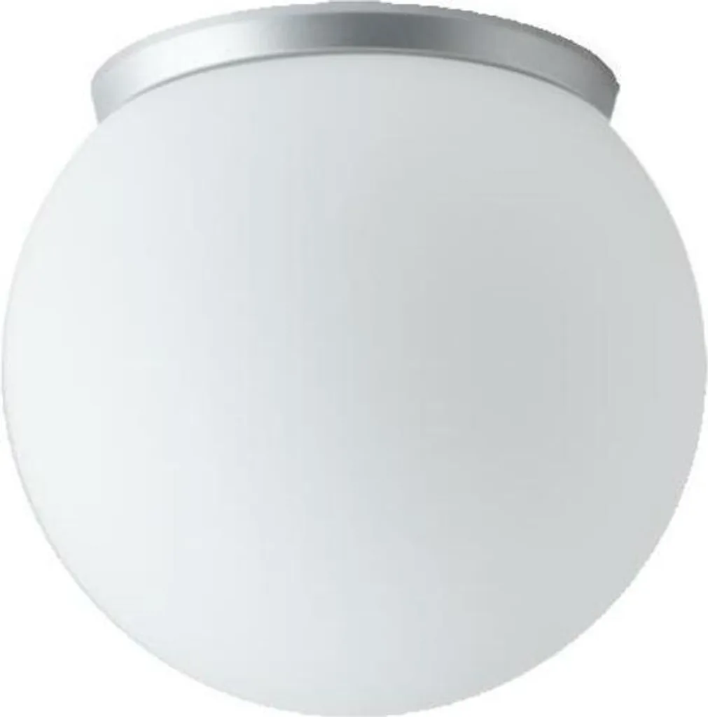 Plafonnier LED IP65 Anti-Humidité STYX 1 Argent 8W Verre Durable