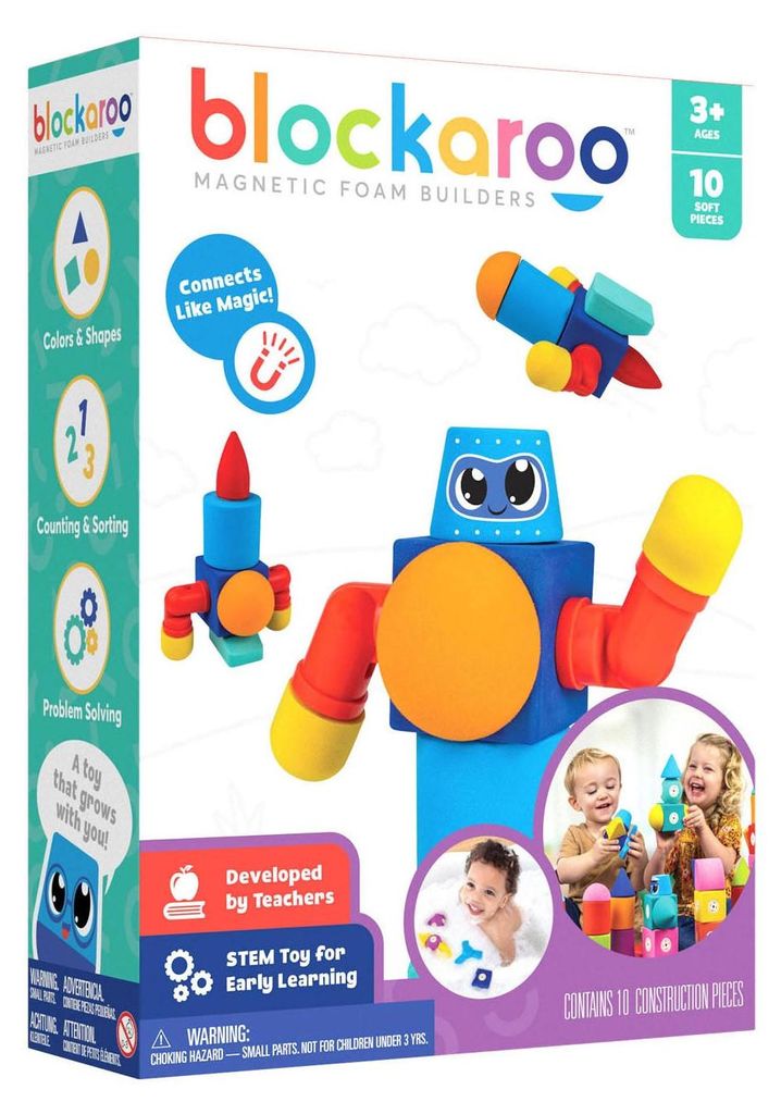Magnetické kocky Blockaroo Malý robot 10el Obrázok produktu 