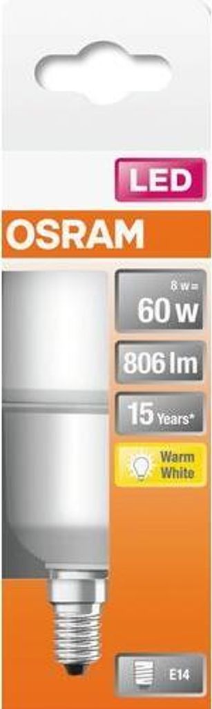 Osram STAR, 8 W, 60 W, E14, 806 lm, 15000 h, Warmweiß Produktbild 