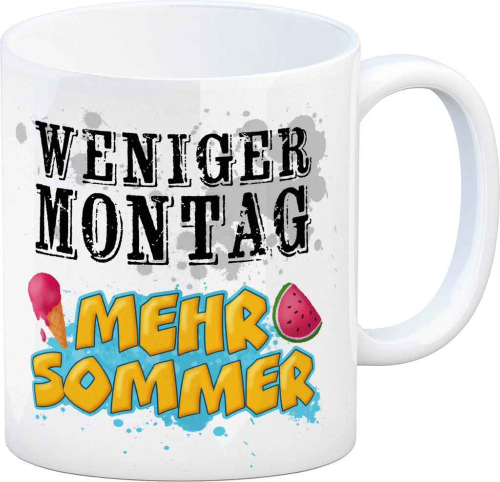 Weniger Montag, mehr Sommer Kaffeebecher