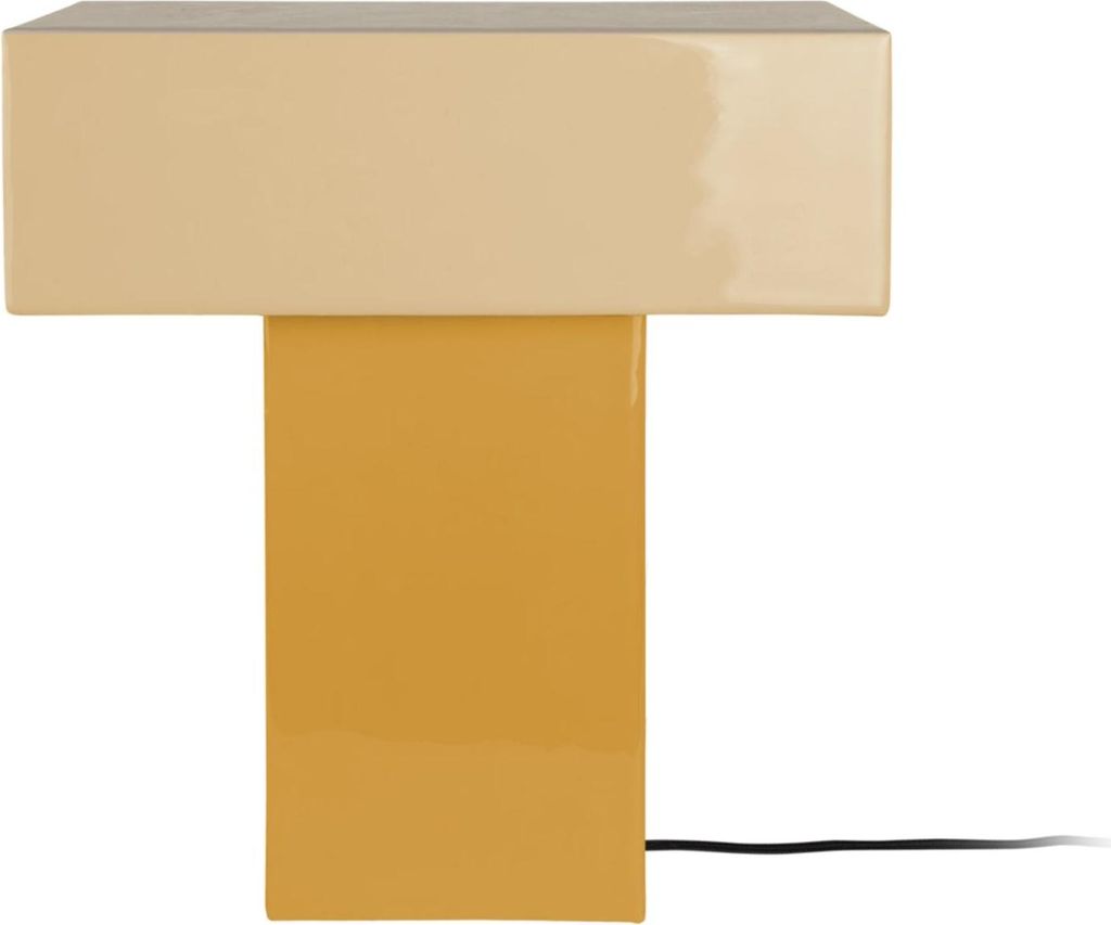 Leitmotiv - Tischleuchte Grato Recto - Gelb - 32x15x35cm Tischlampe - Nachttischlampe, Wohnzimmer, Schlafzimmer