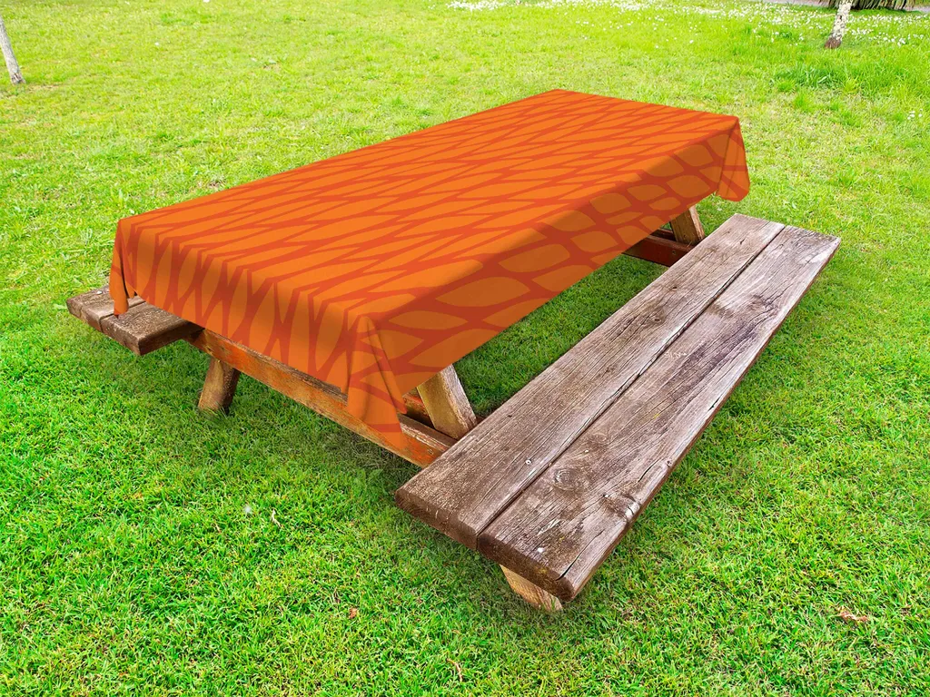 Tovaglia Esterno Arancione Bruciato ABAKUHAUS 145x210 cm Antimacchia