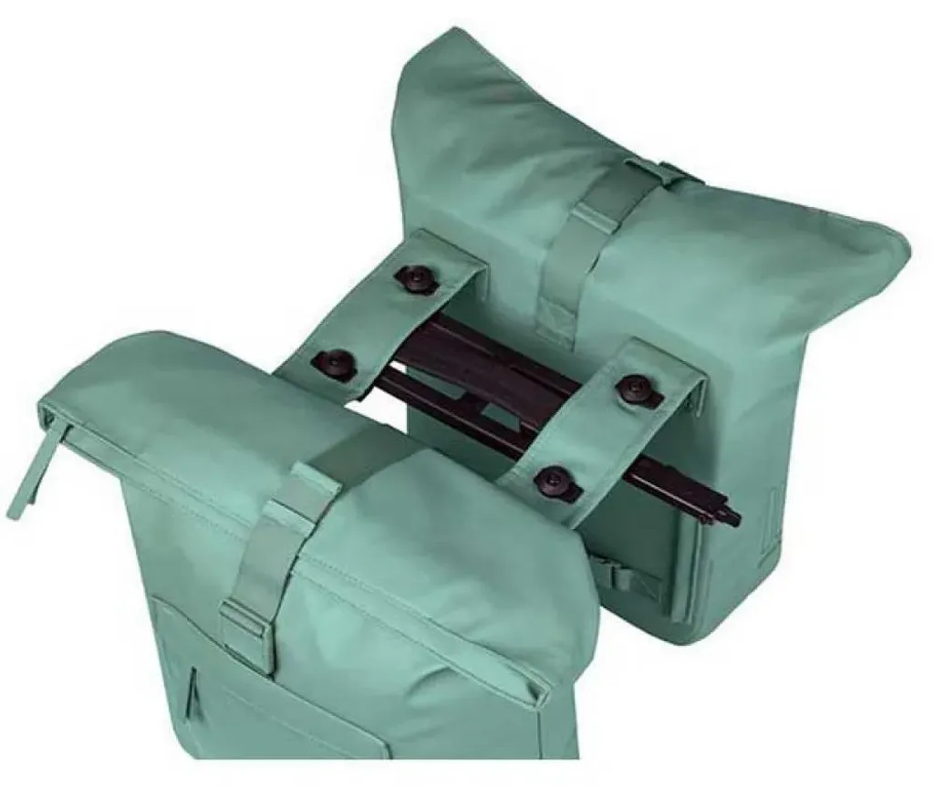 Basil Brooklyn MIK 2.0 Porte-bagages vélo shopper robuste vert argenté - 5