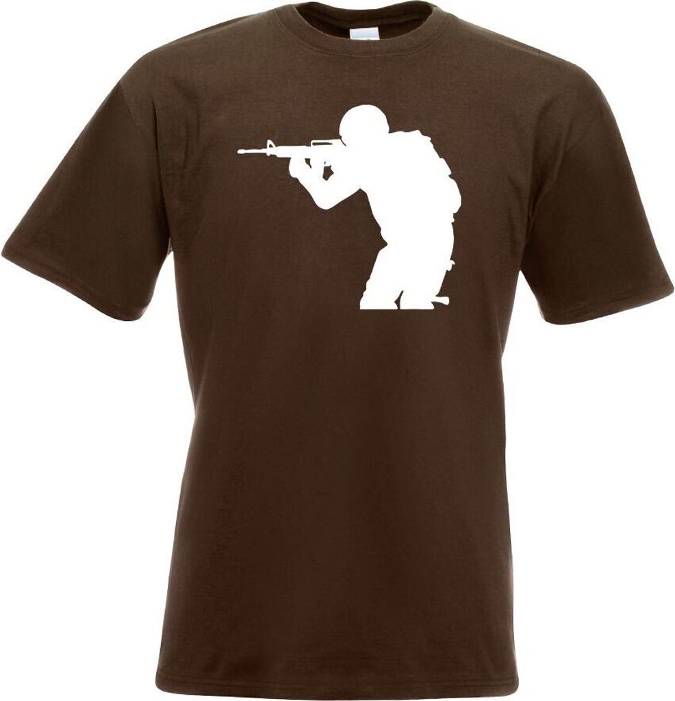 Kiwistar - T-Shirt - Chocolate - Armee - Motiv 3 - Special Forces Herren Funshirt Bedruckt Design Sprüche Spruch Motive - mit Motiv Bedruckt - Fun...