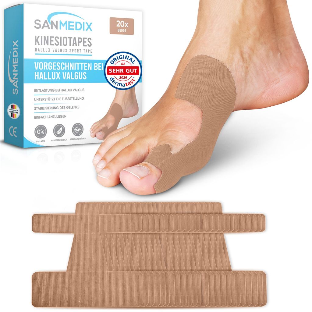 SANMEDIX Hallux Valgus Tape – 20 vorgeschnittene Produktbild 