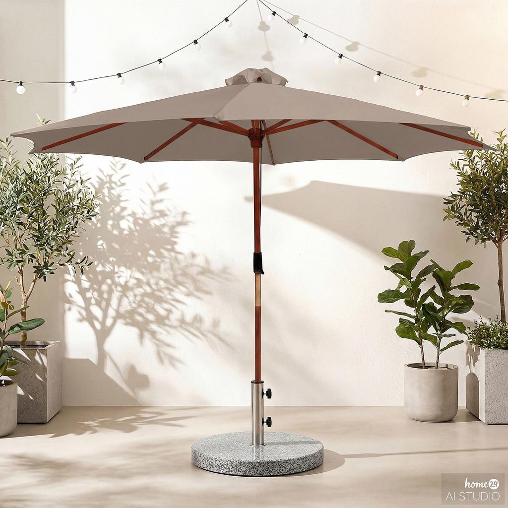 home24 Sonnenschirm - Grau Produktbild 