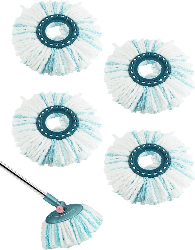 4er-Pack für Leifheit Clean Twist Disc-Mopp-Ersatzköpfe, Produktbild 