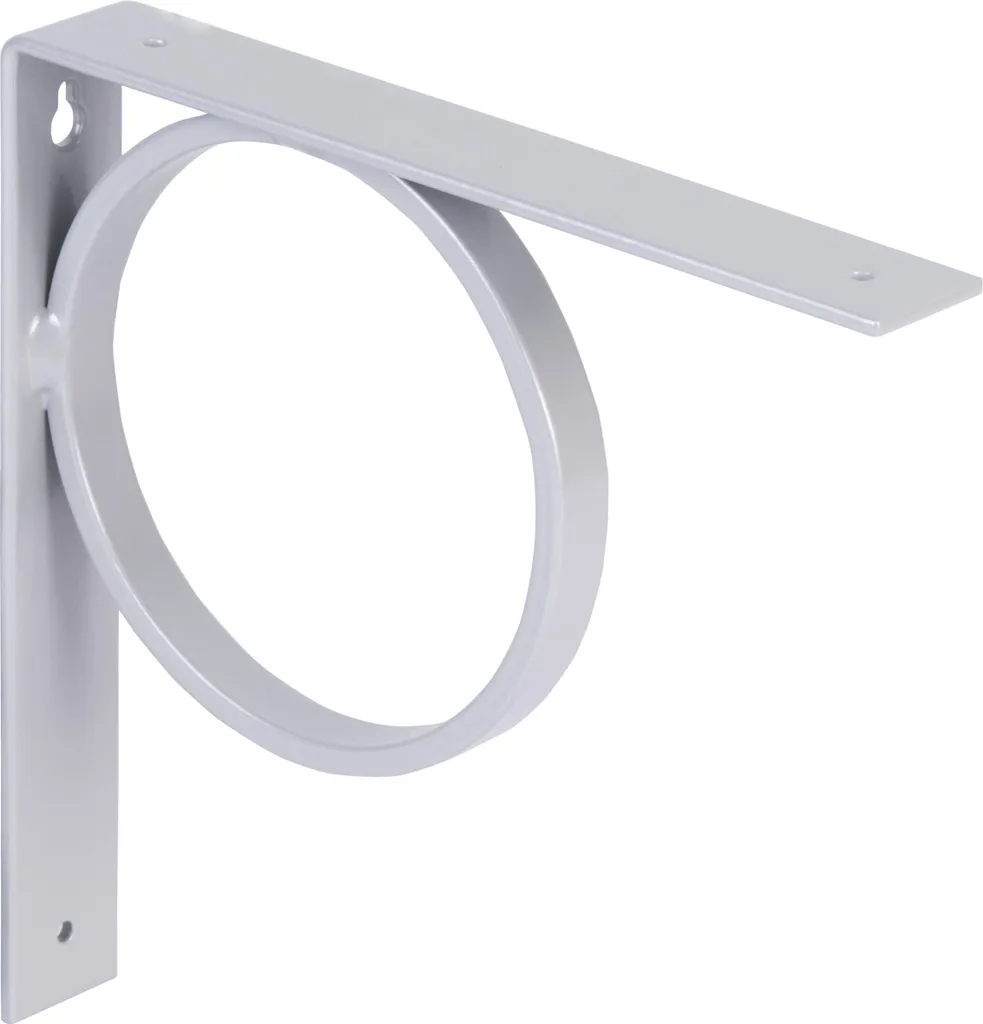 Supporto Mensola Alberts 806293 Tom: Acciaio RAL 9006 205mm