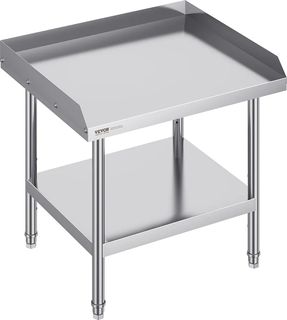 Table de Travail pour Cuisine Professionnelle 610x711 mm Inox Durable