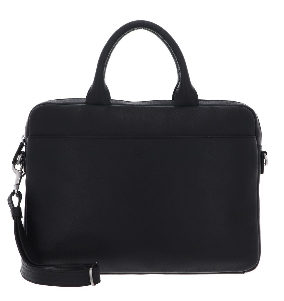 PICARD Leder Businesstasche Umhängetasche mit Laptopfach Milano Business Bag Black schwarz