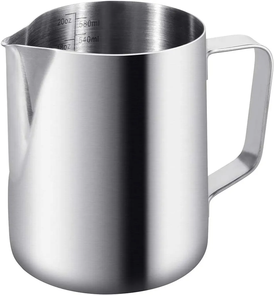 SZXMDKH Milchkännchen 900ml Edelstahl - Perfekt Für Barista & Kaffeekunst