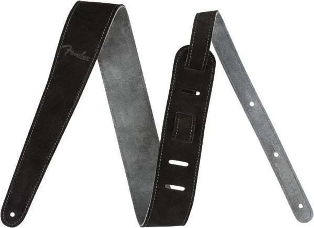 Sangle de guitare Fender réversible daim noir contre fatigue épaule