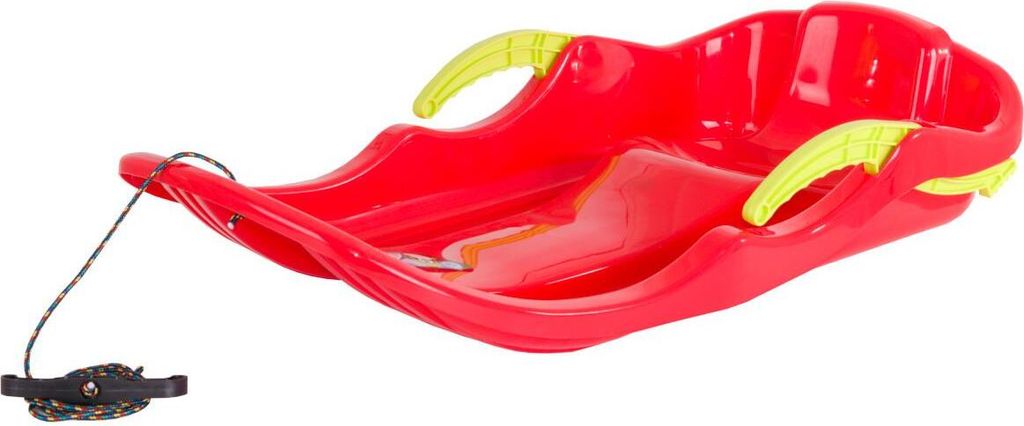 Kunststoff schlitten mit Bremsen Race S Rot Produktbild 2