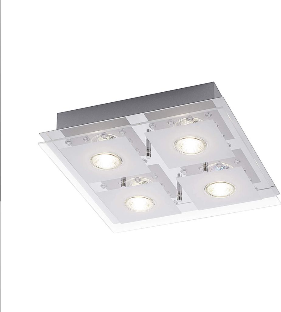 Selltec LED Deckenlampe STEFAN eckig LED warmweiß, RGB Produktbild 