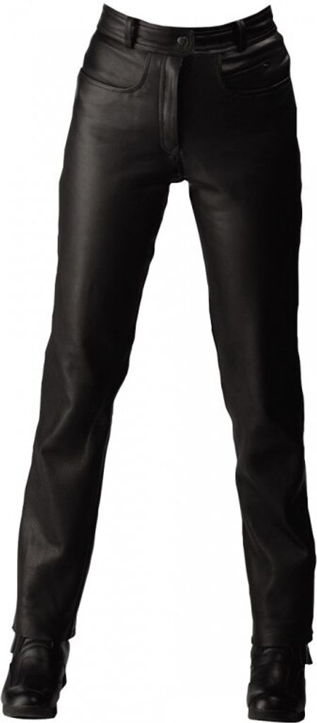 RO2 - Schwarze, klassische Lederjeans mit Taschen für Protektoren Roleff Größe: 56,