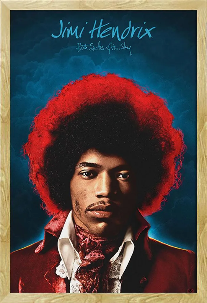 Kit Quadro Jimi Hendrix: Cornice Shinsuke Maxi MDF Faggio e Acrilico