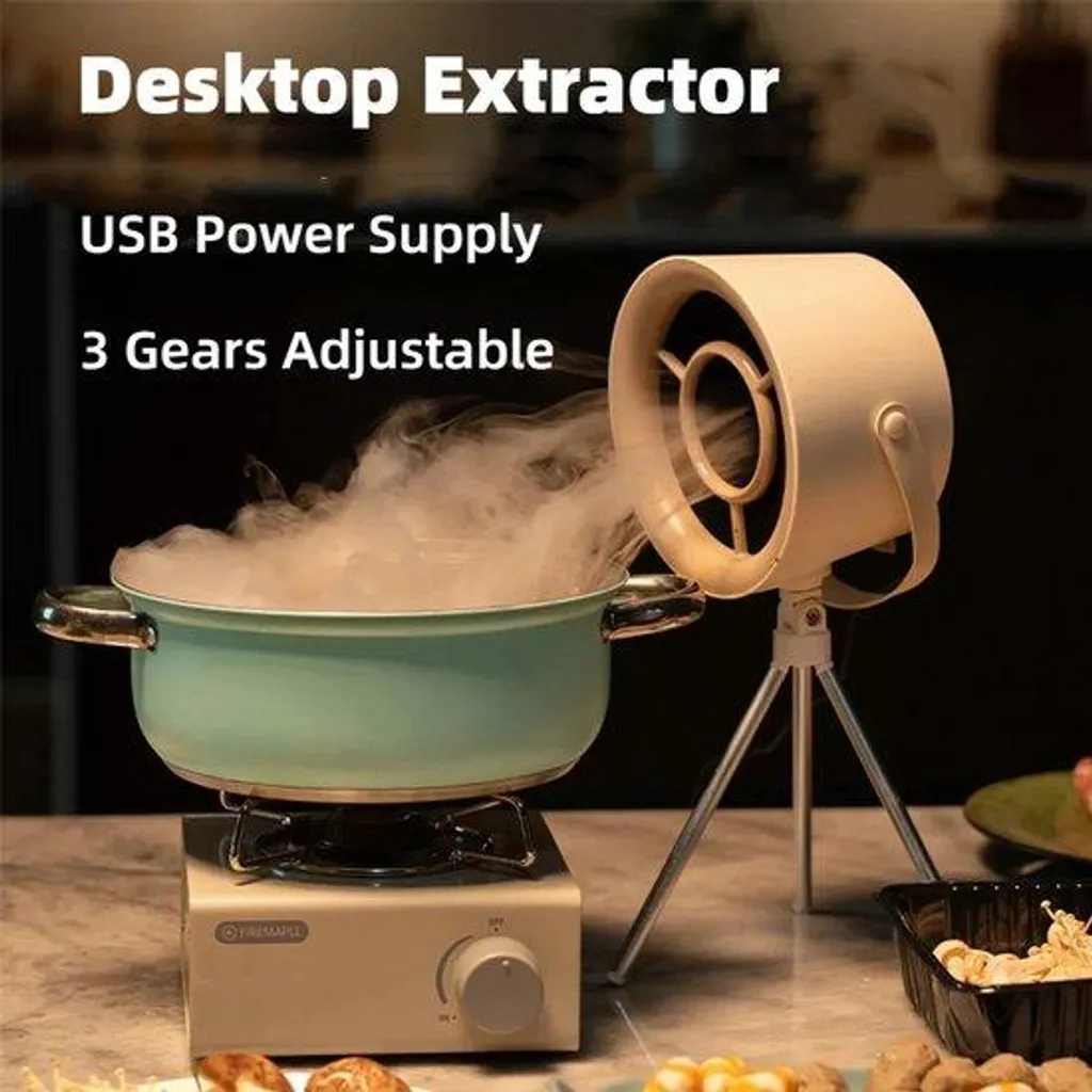 Hotte aspirante mini USB pour barbecue et raclette, lot de 4 blanche