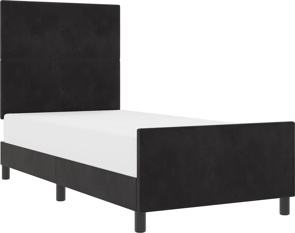 "2025"cloris Bettrahmen, Bettgestell Schwarz 80x200 cm Samt - Klassische Betten CHY34104