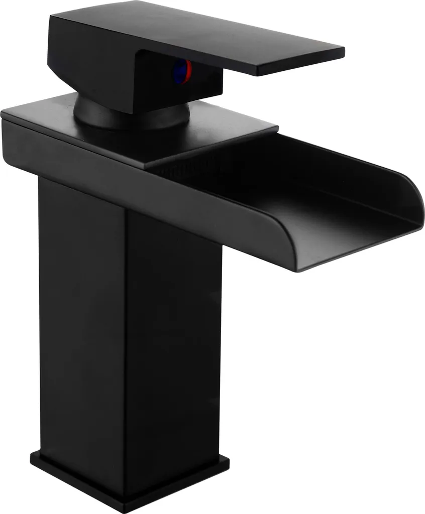 Robinet mitigeur lavabo noir mat MEXEN Hydra 744900-70 design haut