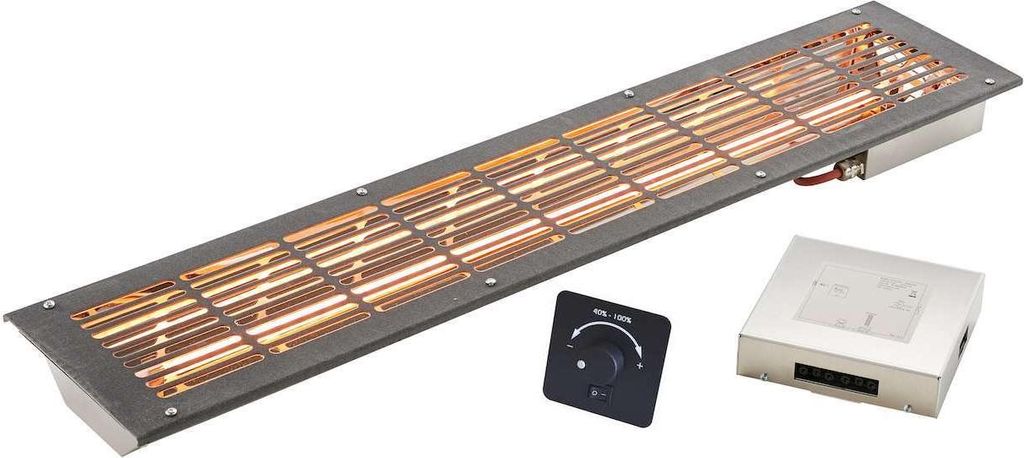 Infraworld VITALlight-IPX4 Infrarotstrahler-Set 500W Ecke anthrazit mit Steuerung schwarz