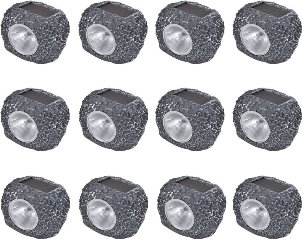 vidaXL Projecteur solaire à LED pour l'extérieur 12 pcs. Image du produit 