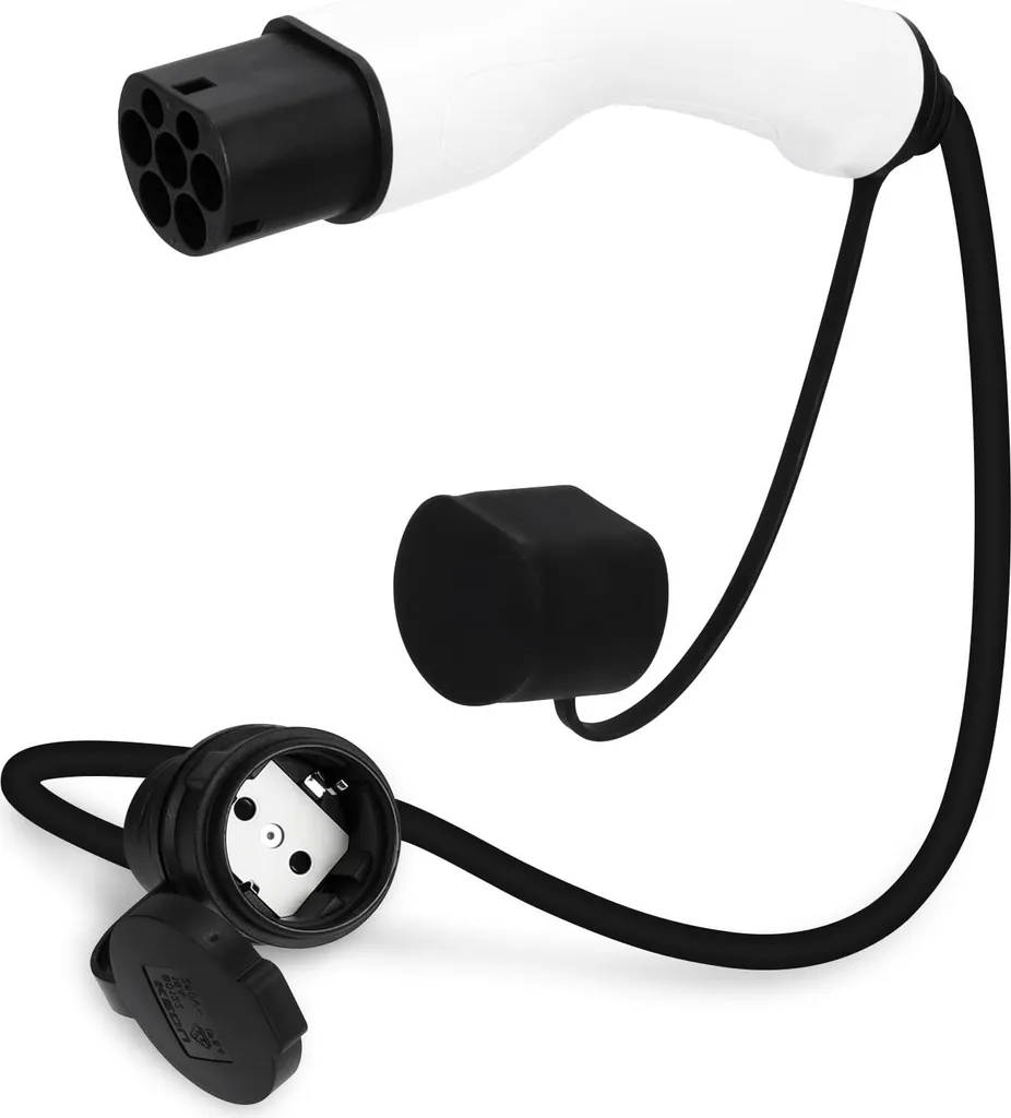 Adaptateur Type 2 vers Schuko 16A 250V pour recharge véhicule électrique