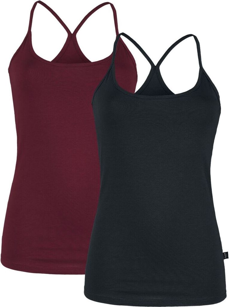 RED by EMP Damen schwarz-rote Tops im Doppelpack M Produktbild 