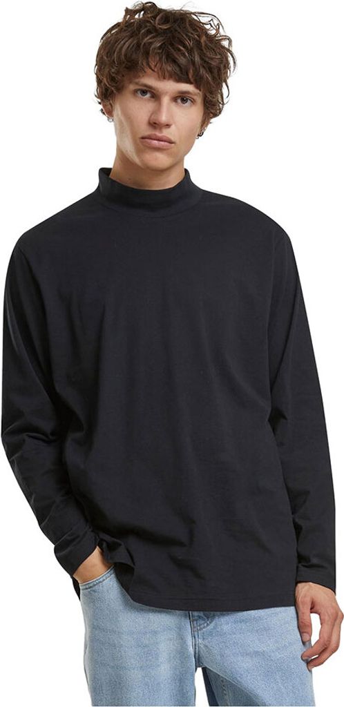Urban Classics Mock Neck Langarm-t-shirt Schwarz M Mann Schwarz M