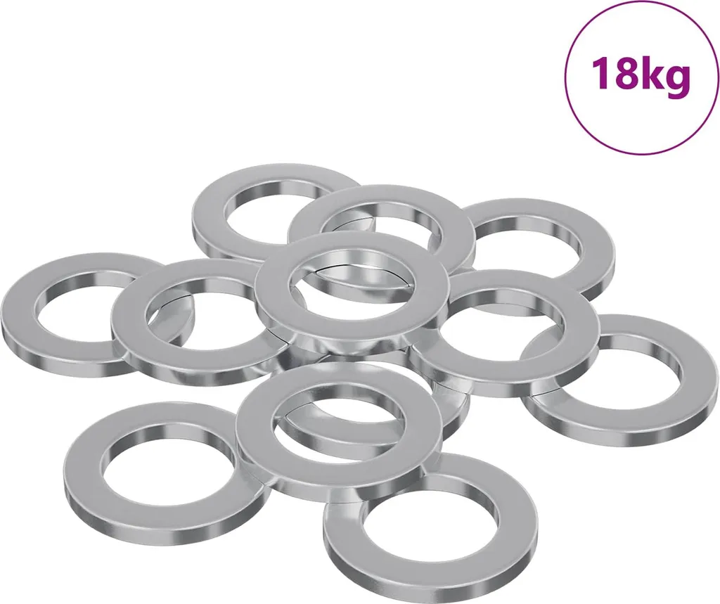 Rondelles Plates pour Fixations Bois et Métal Argent 50000 pcs Fer