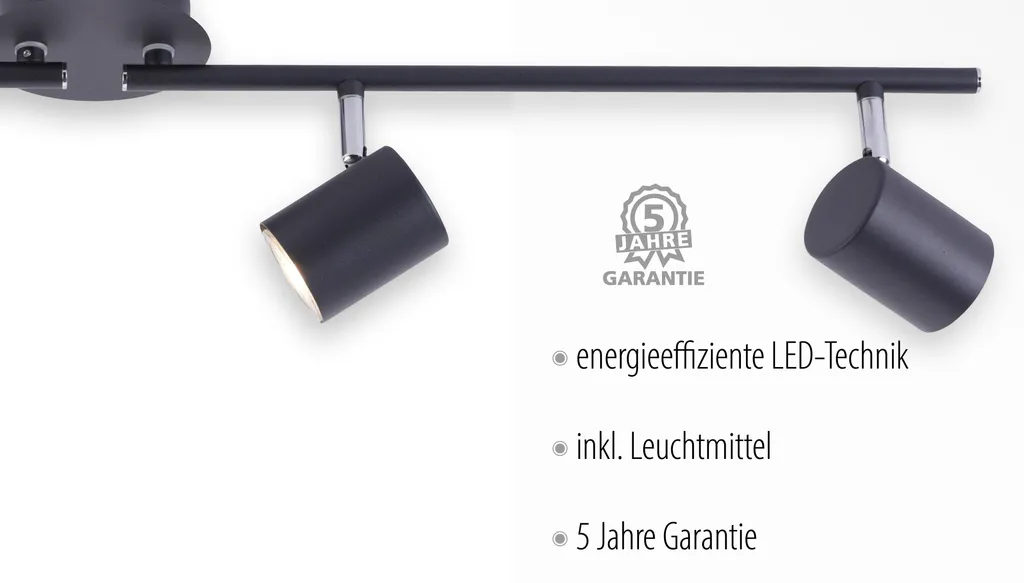 Luminaire plafonnier LED spots rotatifs anthracite hauteur 16 cm - 3